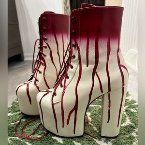 Dolls Kill Scream Queen Platform Boots Size 7